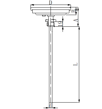 WSS-301可動外螺紋軸向雙金屬溫度計安裝圖片