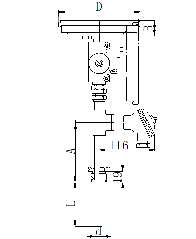 WSSP-481可動外螺紋萬向一體化雙金屬溫度計安裝圖片