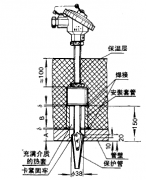 電站測溫用熱電偶、熱電阻安裝示意圖