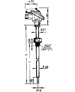 WRNR-12、WRER-12電站測溫專用熱電偶