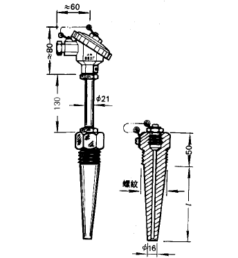 WRNR-15、WRER-15電站測溫專用熱電偶