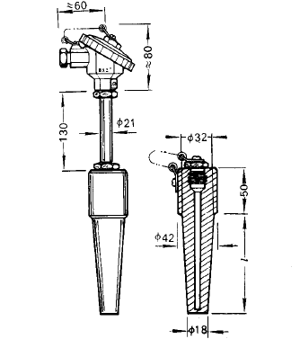 WRNR-14、WRER-14電站測溫專用熱電偶