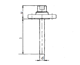 法蘭式溫度計套管安裝圖片及尺寸