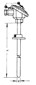 WRR-330活動法蘭防水式熱電偶安裝圖片