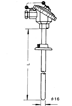 WRN-330活動法蘭熱電偶安裝圖片