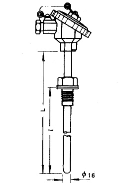 WRN-230固定螺紋熱電偶安裝圖片