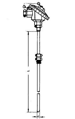 WRCK-231固定卡套螺紋鎧裝熱電偶安裝圖片