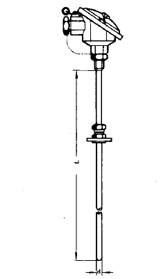 WRCK-521可動卡套法蘭鎧裝熱電偶安裝圖片