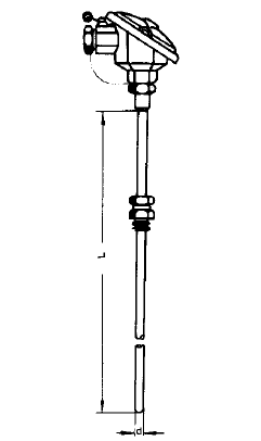 WRCK-222固定卡套螺紋鎧裝熱電偶安裝圖片