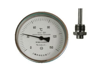 WSS-551可動外螺紋軸向抽芯式雙金屬溫度計