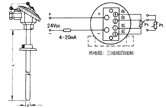 SBWZ-2480/330熱電阻一體化溫度變送器安裝圖片