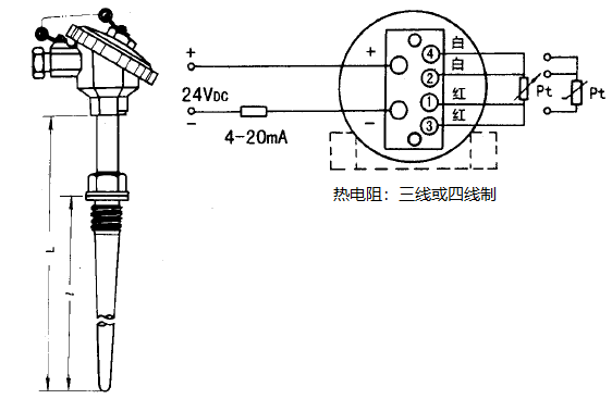 SBWZ-2480/631熱電阻一體化溫度變送器安裝圖片