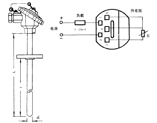 SBWZ-2480/431熱電阻一體化溫度變送器安裝圖片