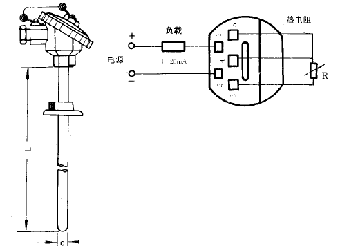 SBWZ-2480/331熱電阻一體化溫度變送器安裝圖片