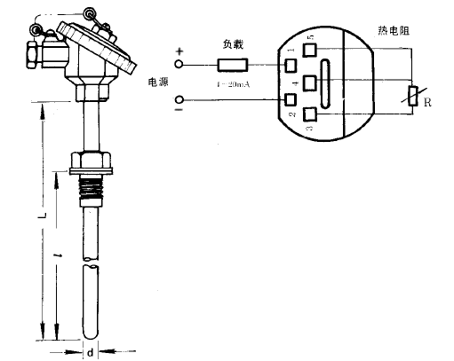 SBWZ-2480/231熱電阻一體化溫度變送器安裝圖片