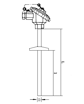 WZP-231T衛生型卡盤裝配式熱電阻安裝圖片